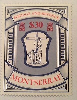 1983 MONTSERRAT Stamp Sc #502 $30 Coat of Arms for Revenue and Postage. MNH