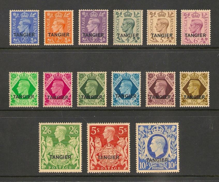 Morocco Agencies - Tangiers #531-545 (SG #261-275) VF MNH 1949 2pi to 10sh KGVI