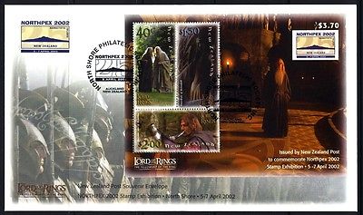 2002 New Zealand - Lord of the Rings Fellowship of the Ring - NORTHPEX FDC