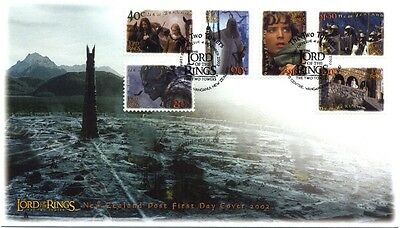 2002 New Zealand - Lord of the Rings . The Two Towers - Self Adhesives FDC