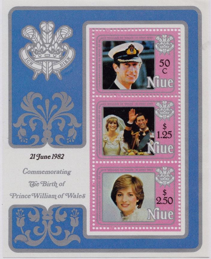 NIUE MNH Scott # 359e Royal Wedding - 1 Sheet (3 Stamps)