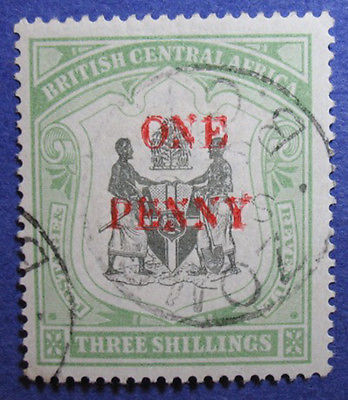 1897 BRITISH CENTRAL AFRICA 1d SCOTT# 57c S.G.#53c USED DOUBLE SURCHARGE CS06724