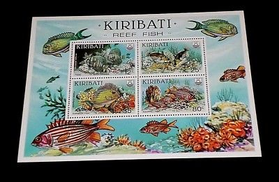 KIRIBATI #455a, 1985, REEF FISH, SOUVENIR SHEET, MNH, NICE! LQQK