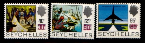 SEYCHELLES 1971 Surcharges MNH set