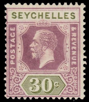 SEYCHELLES 107v (SG115v) - King George V 
