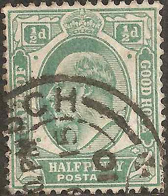 USED 1902 CAPE OF GOOD HOPE Half Penny Stamp KING EDWARD VII. Emerald Green