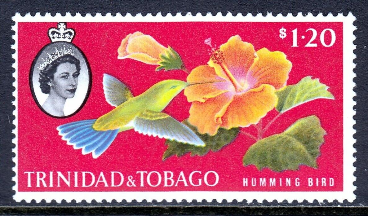 TRINIDAD — SCOTT 101 (SG 296) — 1960 $1.20 QEII HUMMINGBIRD — MNH — SCV $16.00