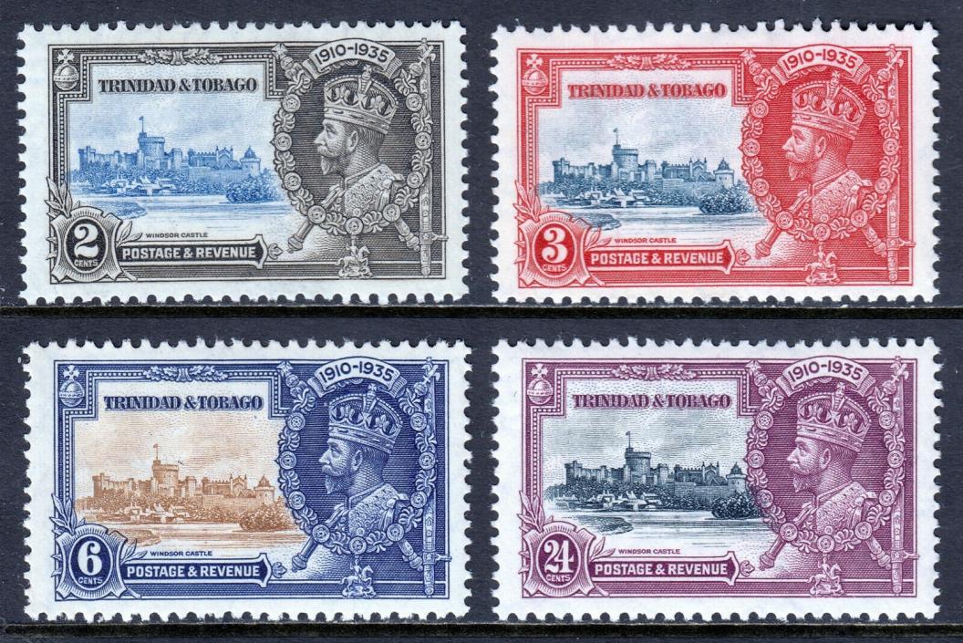 TRINIDAD & TOBAGO — SCOTT 43-46 (SG 239-242)— 1935 JUBILEE SET — MNH —SCV $22.00