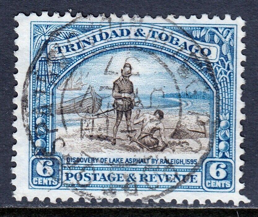 TRINIDAD & TOBAGO — SCOTT 37a (SG 233a) — 1935 6c PICT. P12½ — USED — SCV $7.00