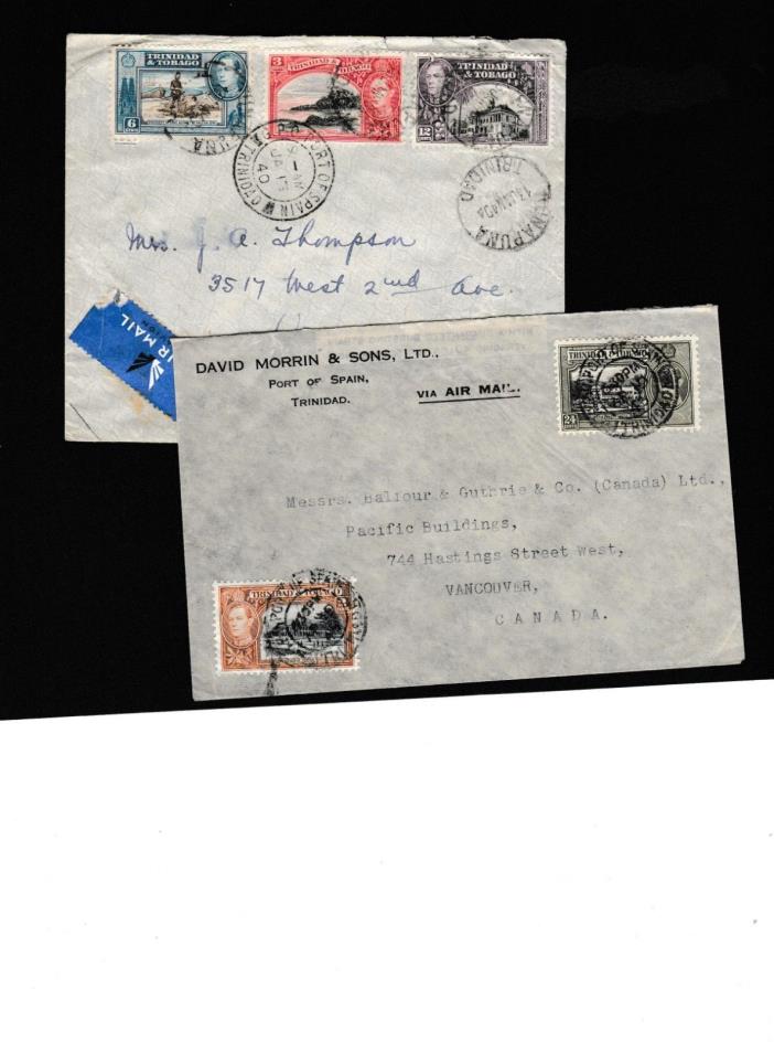 #1581=Trinidad & Tobago two used covers from early years