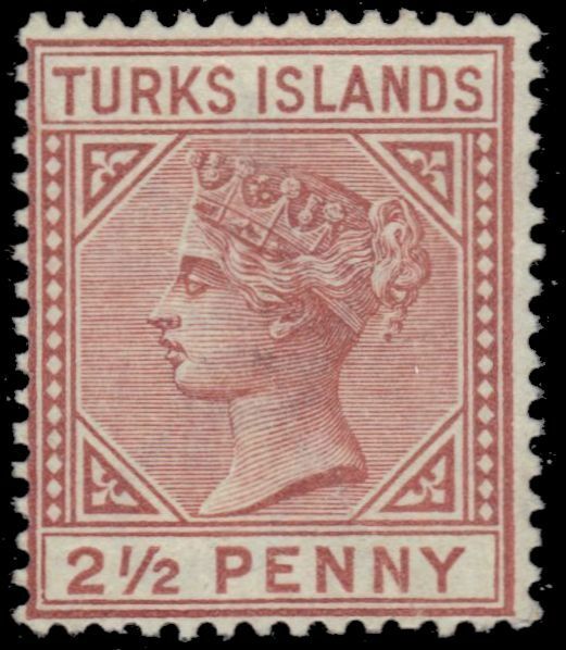 TURKS ISLANDS 49 (SG56) - Queen Victoria 