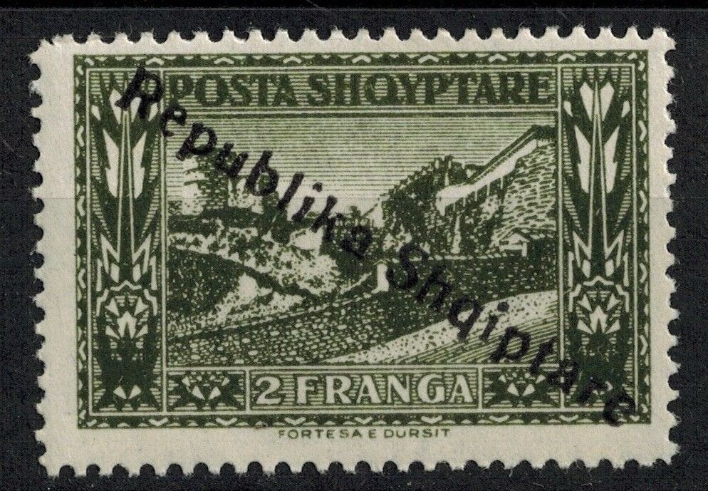 Albania #185 (1925)  Olive Green Overprint Mint  CV$7.50