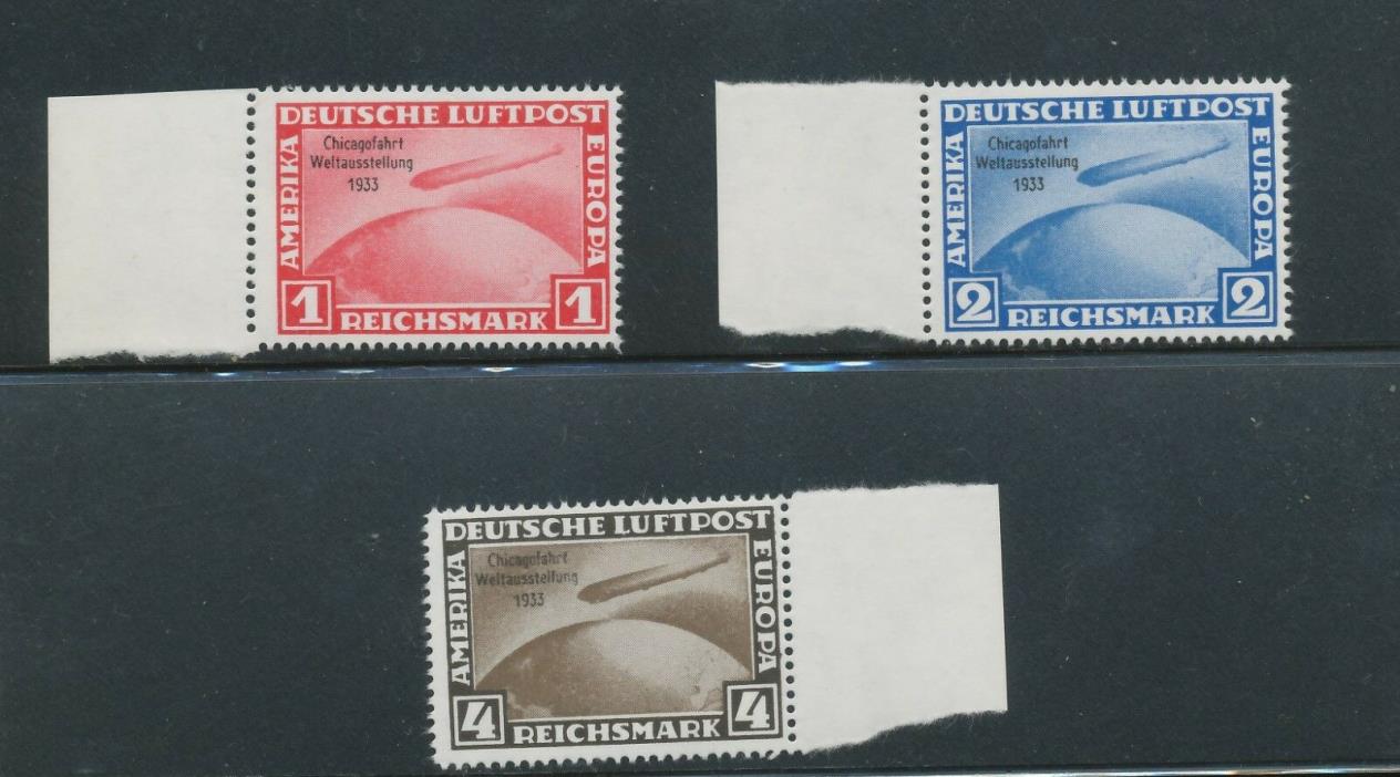 A9 - GERMANY - SCOTT #C43-C45 PRIVATE REPRINTS, Mint, NH