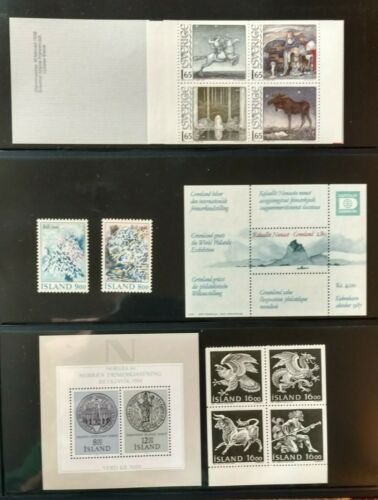 Iceland Greenland and Sweden mixed mnh stamp lot