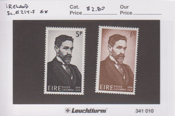 Ireland - 1966 Roger Casement Set, Sc. #214-5, Mint NH