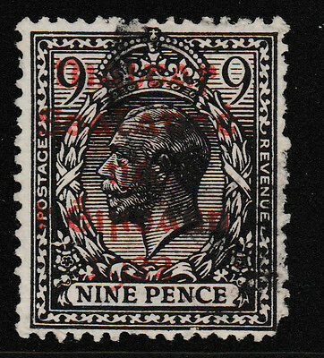 IRELAND, Scott #11: 9d, Used, 1922 Dollard Overprint in Red