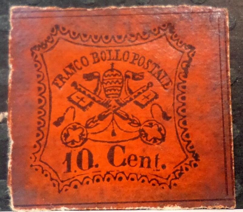 1867 italian Papal / Roman States Italy 10c Stamp S-108