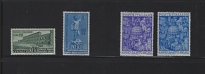 ITALY SC.#533-36 1950 UNESCO & HOLY YEAR COMMEMORATIVE SETS-MNH-CAT. $175.00