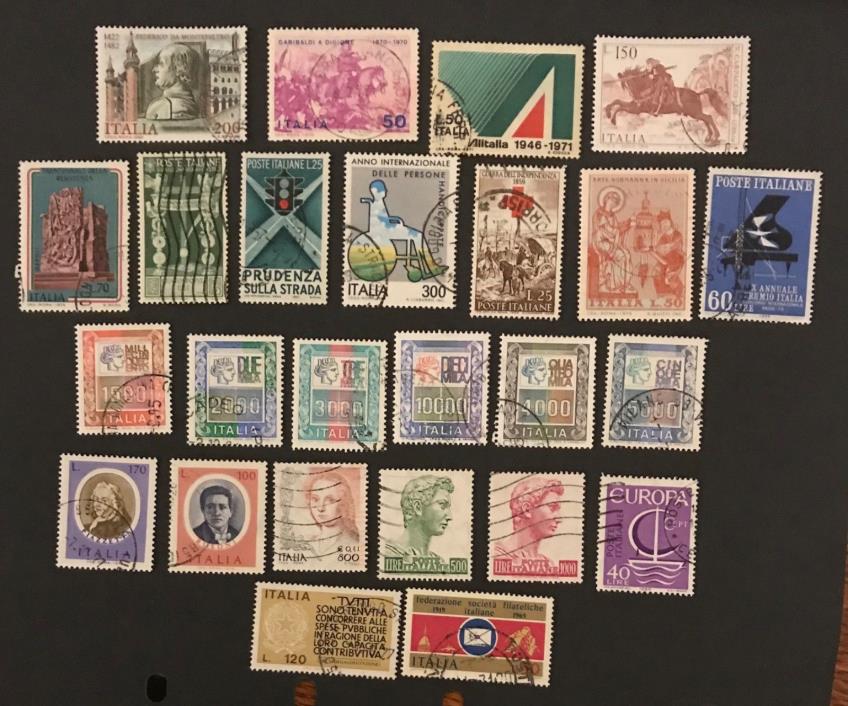 Italy postage stamps lot of 25 old         Oc