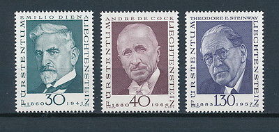 Liechtenstein 509-11 MNH, Pioneers of Philately, 1972
