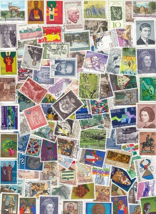 250 LICHTENSTEIN ALL DIFFERENT COMMEMORATIVE/PICTORIAL KILOWARE  OFF PAPER  2 SC