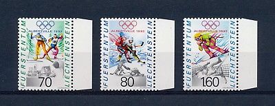 Liechtenstein 973-5  MNH, Albertville  Winter Olympics, 1991