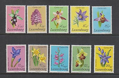 LUXEMBOURG B303-B312 MNH 1975 & 1976 Set of FLOWERS: 2 Complete Sets of 5