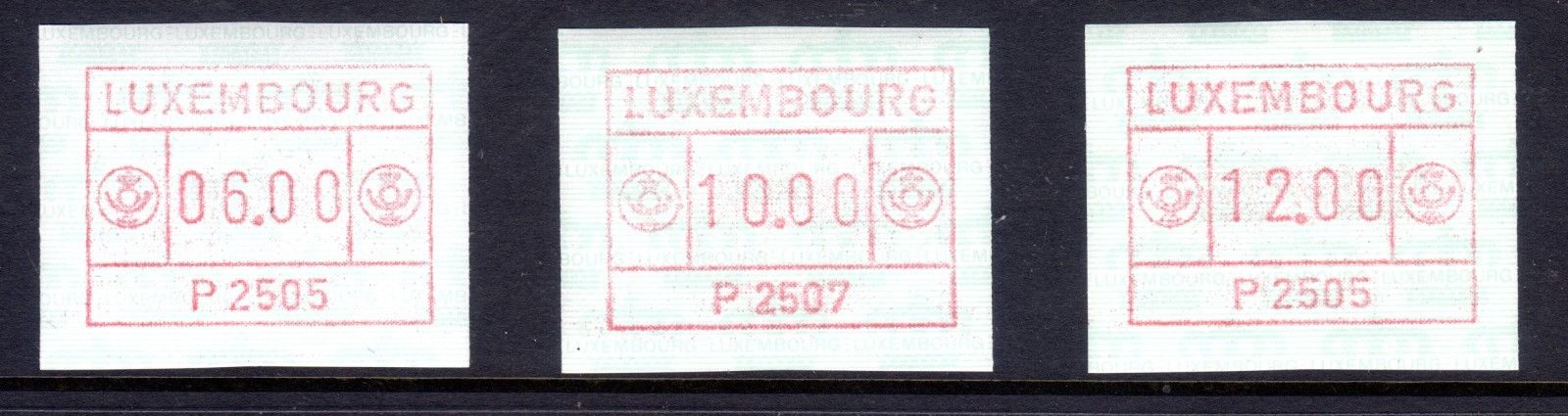LUXEMBOURG FRAMA SET OF 3 MINT UNMOUNTED