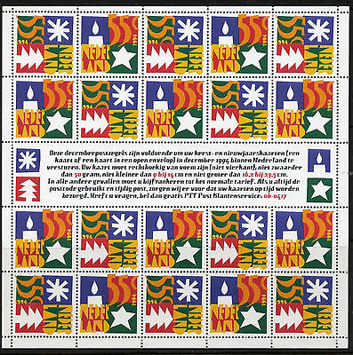 Netherlands 872b sheet MNH December Stamps, Christmas, Candle