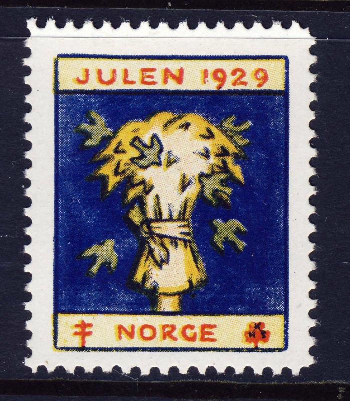 NORWAY 1929 Christmas Seal (NKS 24) M. Haavardsholm, artist - Mint Never Hinged