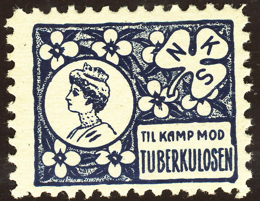 NORWAY 1906 Christmas Seal (NKS 1) Queen Maud - Mint Never Hinged