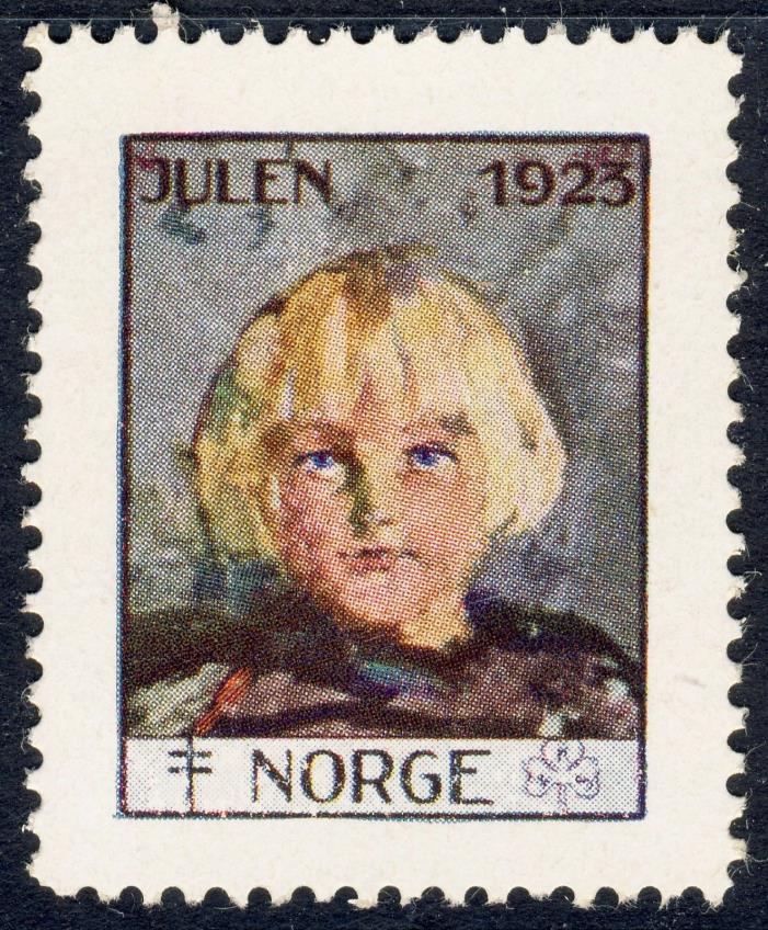 NORWAY 1923 Christmas Seal (NKS 18)  Henrik Lund, artist - Mint Never Hinged
