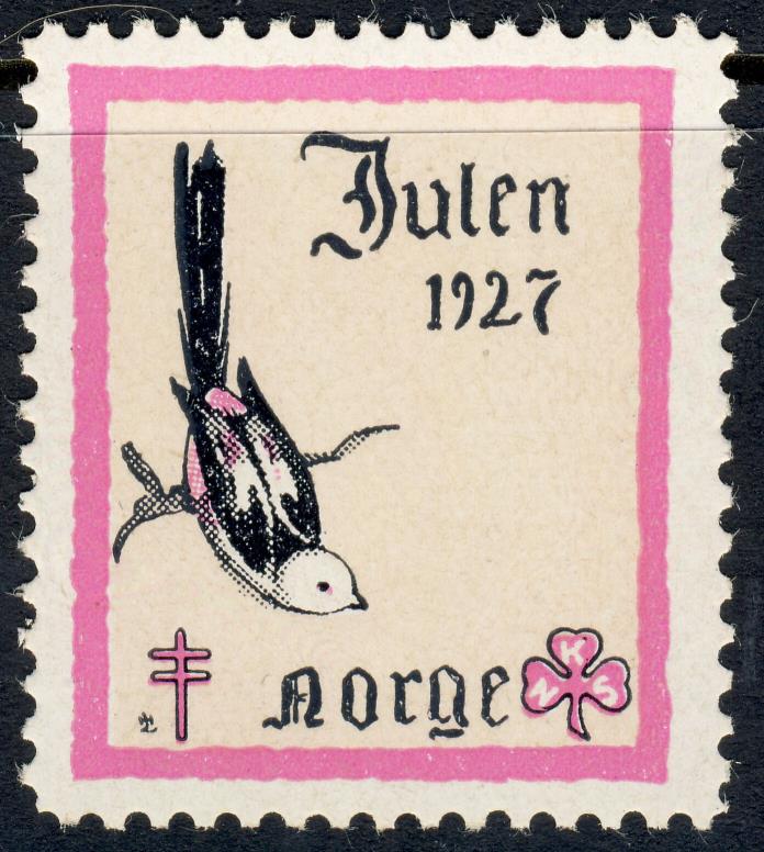 NORWAY 1927 Christmas Seal (NKS 22) Henrik Lund, artist - Mint Never Hinged