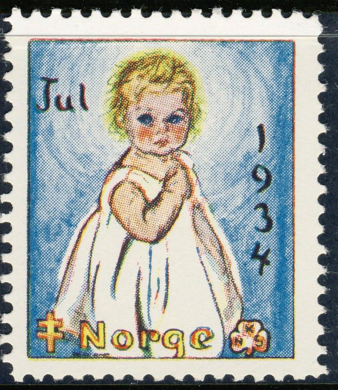 NORWAY 1934 Christmas Seal (NKS29) Gerda Graff, artist - Mint Never Hinged
