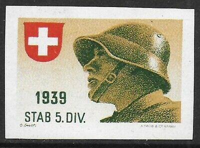 Switzerland 1939-45 WWII Feldpost Soldier stamp Local Vignette F/VF-NH