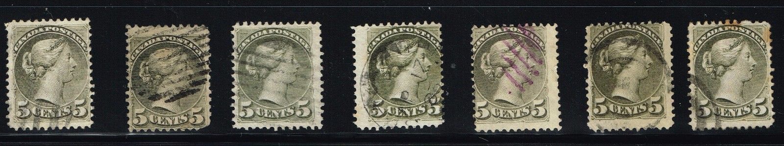 CANADA SMALL QUEEN 38 F-VF (OCR6,8