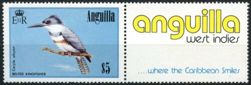 Anguilla 1985-6 SG#674 $5 Bird Definitive MNH + Label #D87400