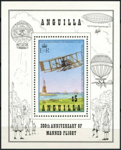 Anguilla 1983 SG#MS569 Manned Flight MH M/S #D87418