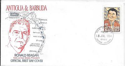 ANTIGUA & BARBUDA; 1984 FIRST DAY COVER - RONALD REAGAN STAMP