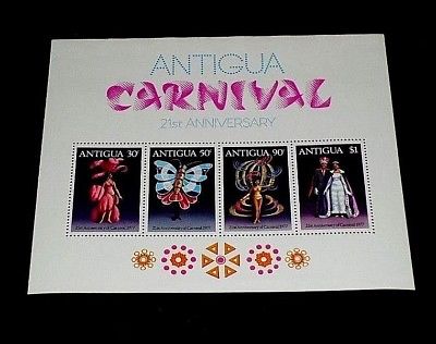 ANTIGUA #476a, 1977, CARNIVAL, SOUVENIR SHEET, MNH, NICE LQQK