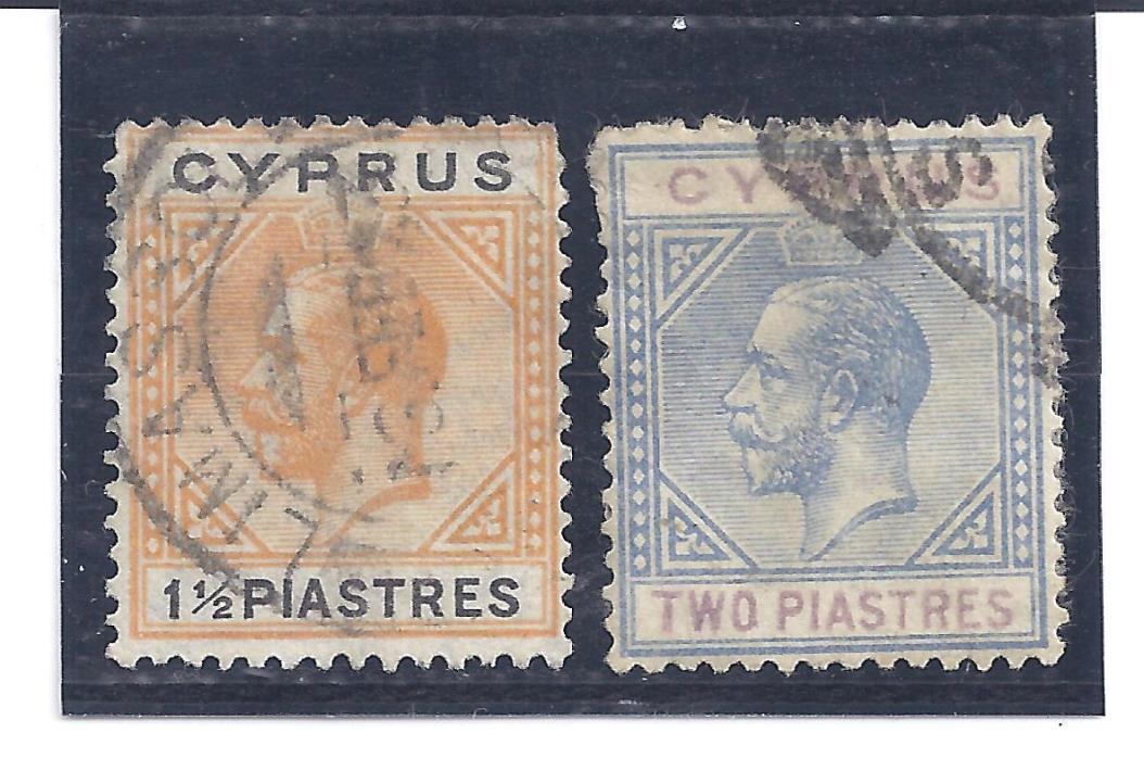 CYPRUS...# 78-79...1921/23... Used...SCV $ 32.25