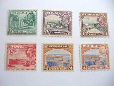 Cyprus Lot of 6 MVLH 1934-38 Issue