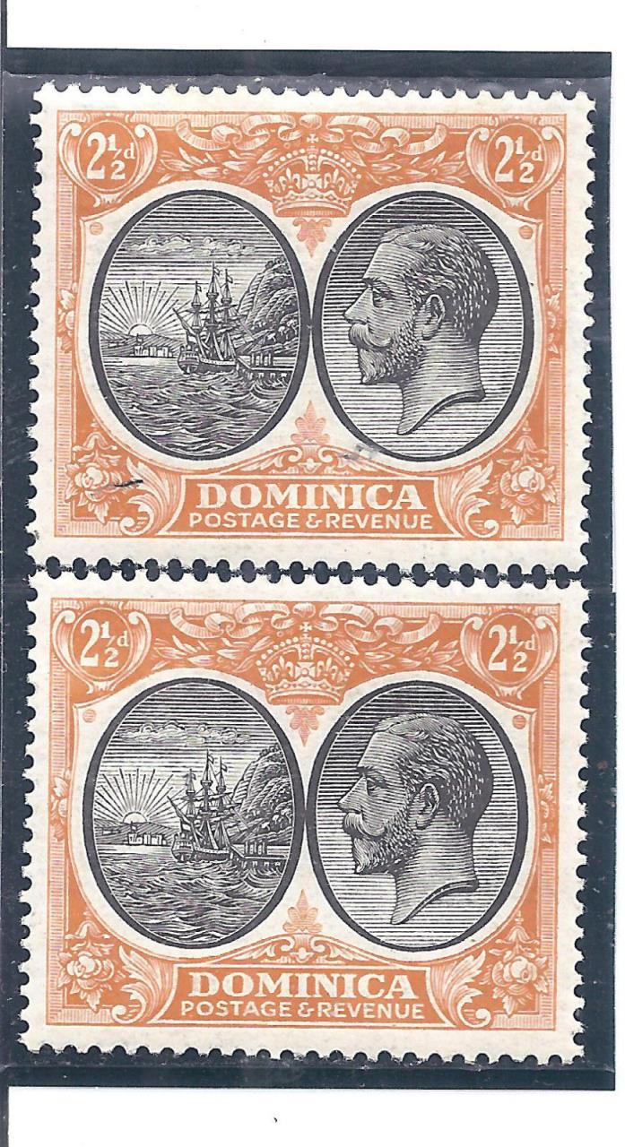 DOMINICA...# 71 x 2...1923... Mint  NH...SCV  $ 6.50+