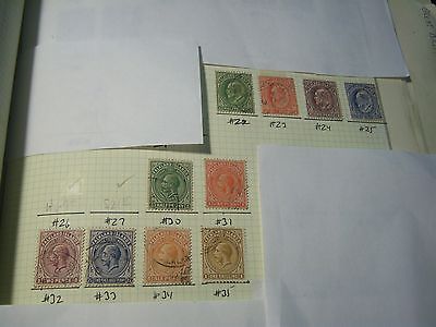 FALKLAND IS.- USED-SCOTT #22to25-+#30to#35-part sets-Edward7th+George5th-cv$164