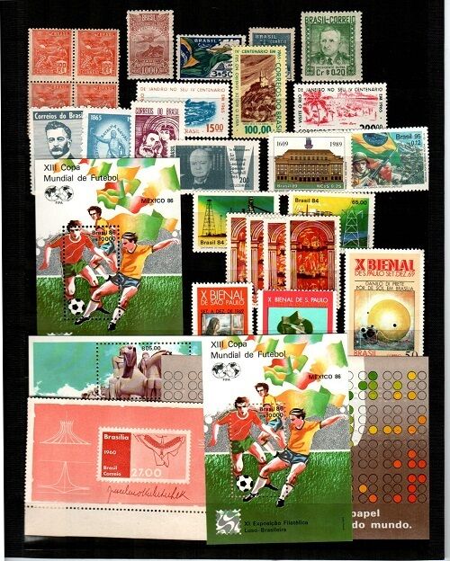 Brazil mint lot - Most NH sets and S/S - Catalog Value $58.00