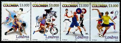 HERRICKSTAMP COLOMBIA Sc.# 1371 London 2012 Olympics Stamp Strip