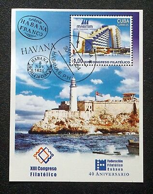 6CUBA Sc# 4434a PHILATELIC CONGRESS philately stamp collecting SOUVENIR SHT 2004