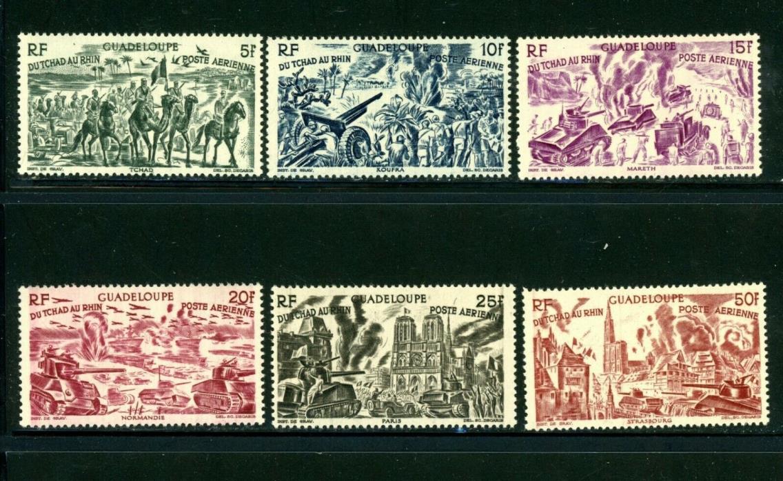 Guadeloupe Scott # C4 - C9 - MH - CV=$12.00