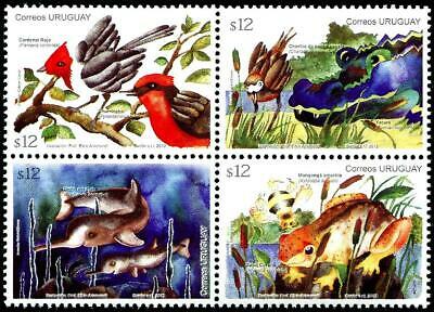 HERRICKSTAMP URUGUAY Sc.# 2383 Spring 2012 - Birds, Marine Life