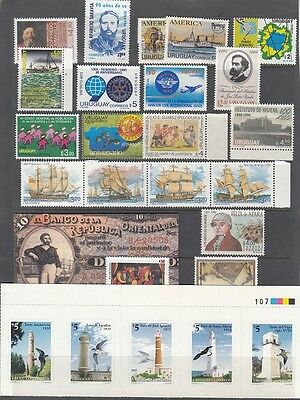 Uruguay Scott 1536 // 1659 Mint NH sets (Catalog Value $62.85)
